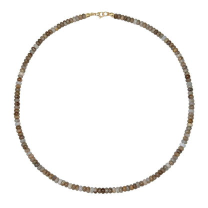 Silver Leaf Jasper Necklace