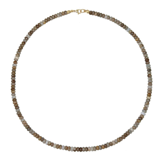 Silver Leaf Jasper Necklace