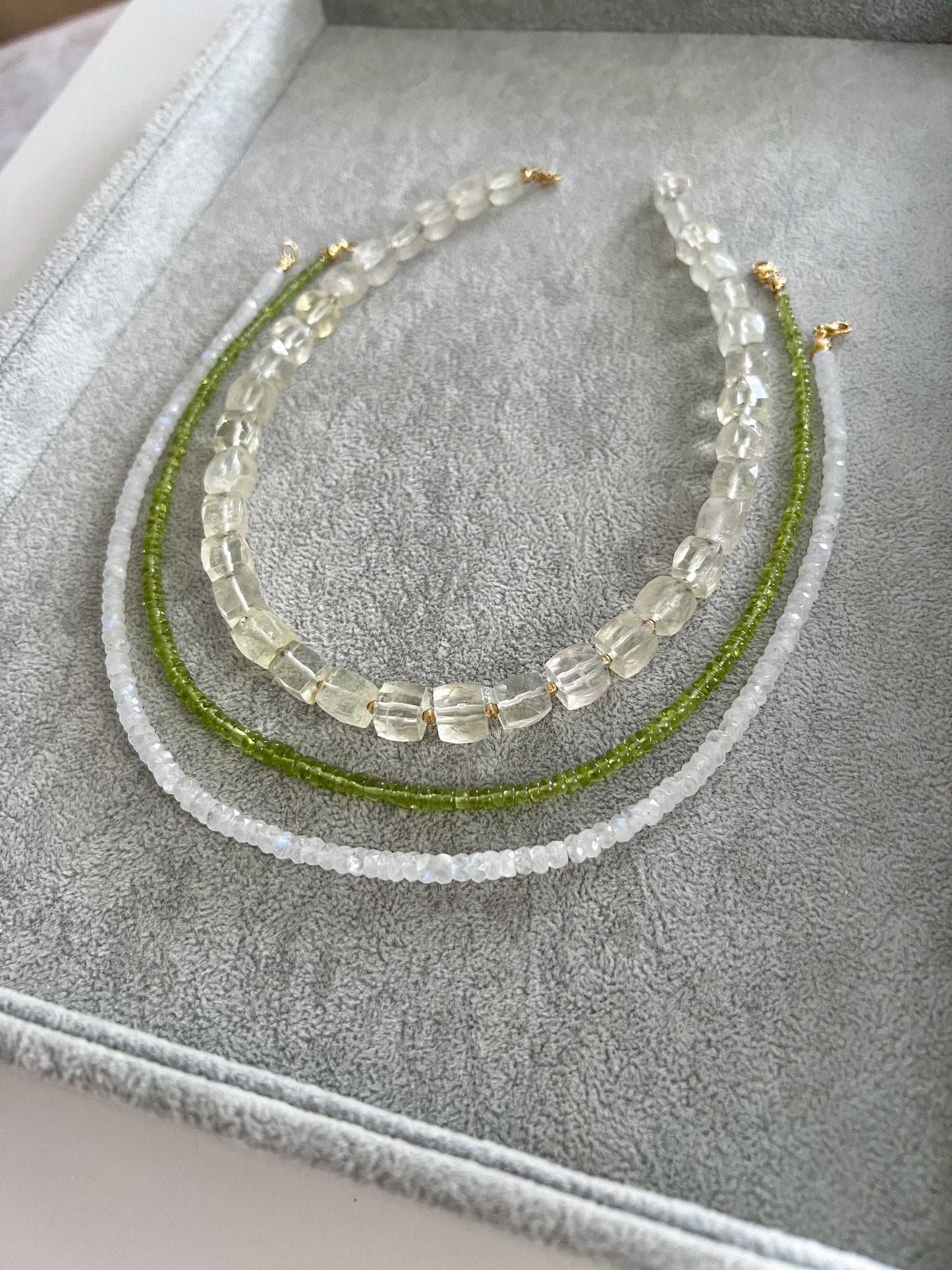 Lemon Quartz Cube Necklace