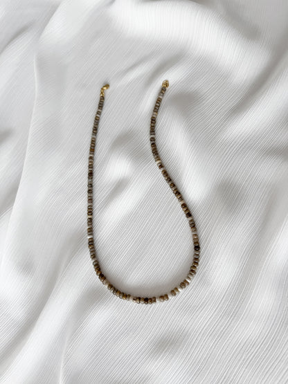 Silver Leaf Jasper Necklace